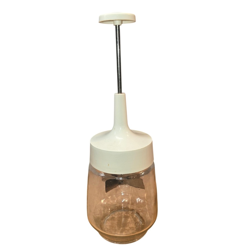 Vintage‎ 1970s Gemco Food Nut Chopper Stainless Steel Blades Glass Retro Kitchen